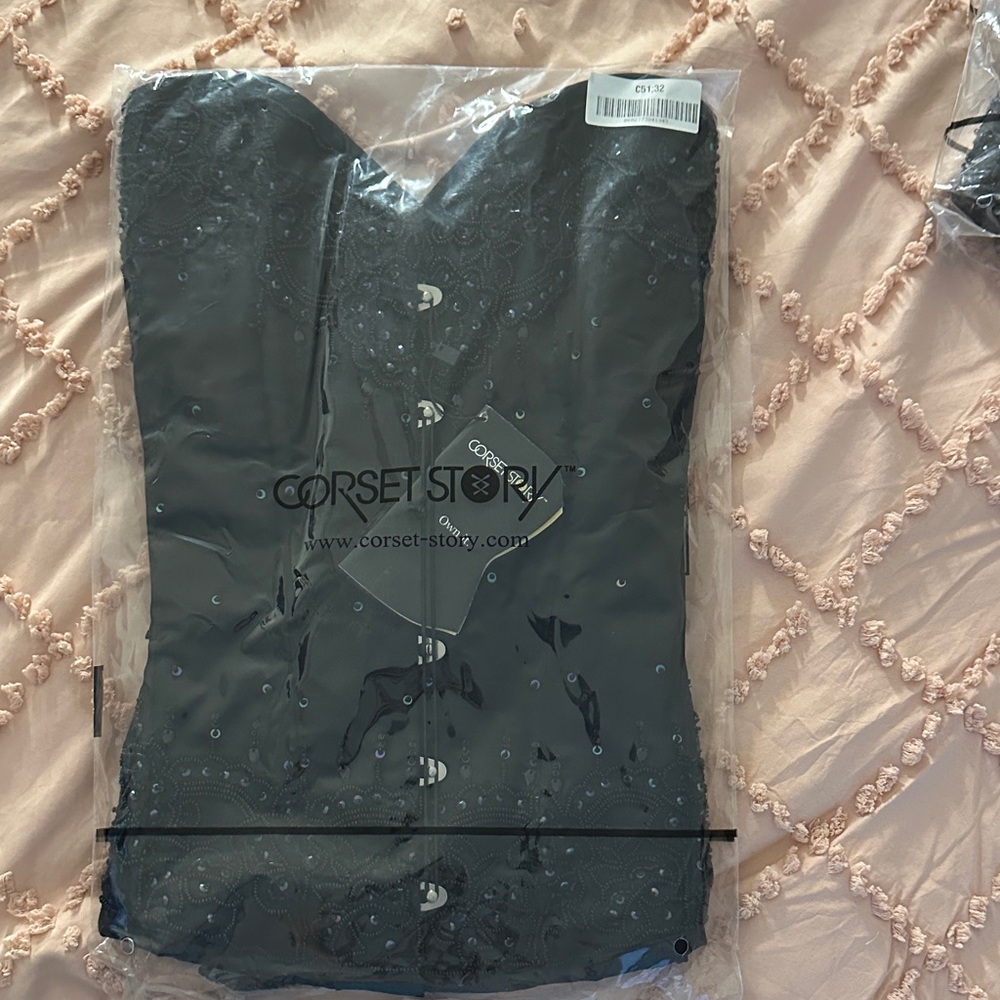 Black Corset with Embellishments